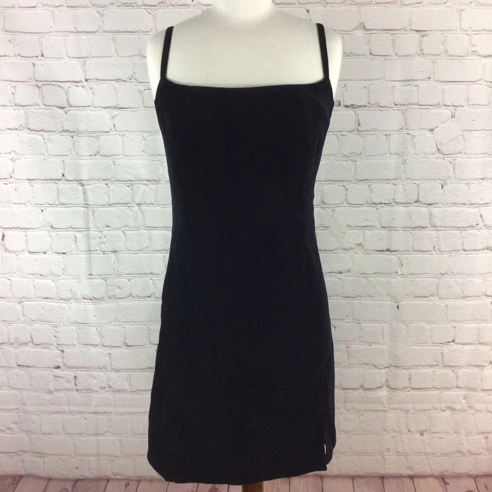 Express Black Spaghetti Strap Fully Lined Dress - Size 3/4